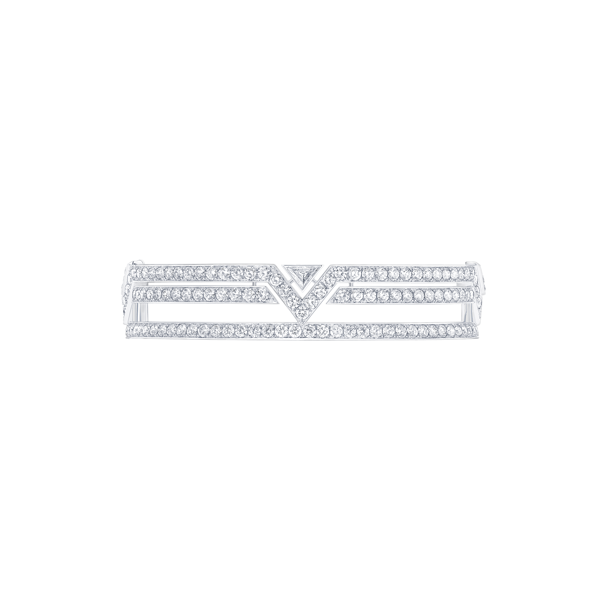 Les Extraordinaires - Pure V Bracelet, White Gold and Diamonds  Les Extraordinaires Jewellery Bracelets | LOUIS VUITTON (Product zoom)