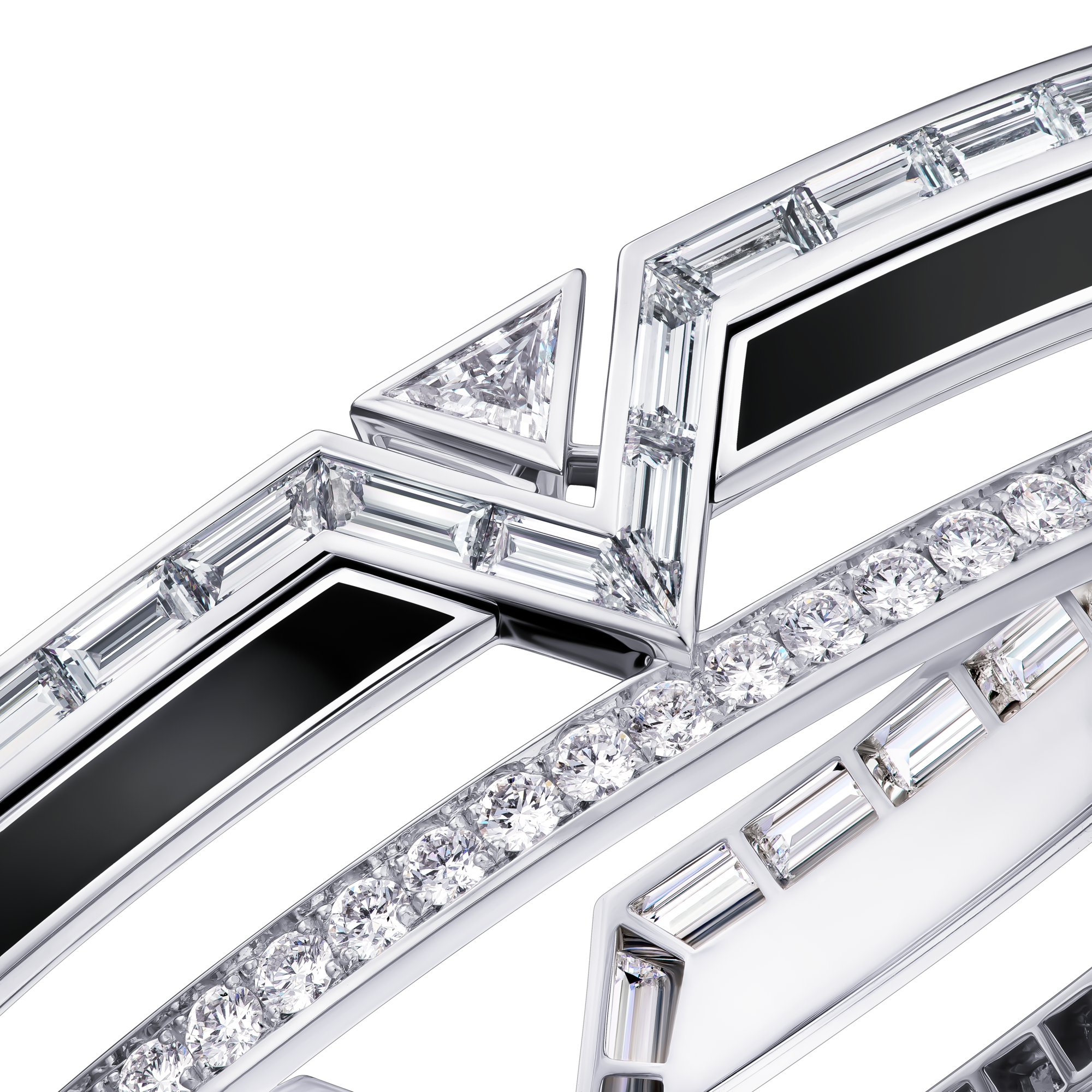 Les Extraordinaires - Pure V Bracelet, White Gold, Lacquer and Diamonds  Les Extraordinaires Jewellery Bracelets | LOUIS VUITTON (Product zoom)