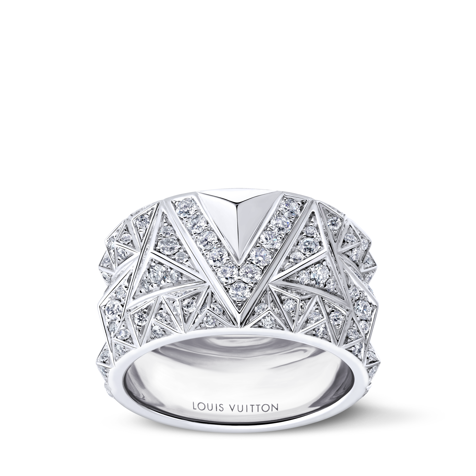Jewellery - Pure V Ring, White Gold and Diamonds  Jewellery Categories Rings | LOUIS VUITTON (Product zoom)