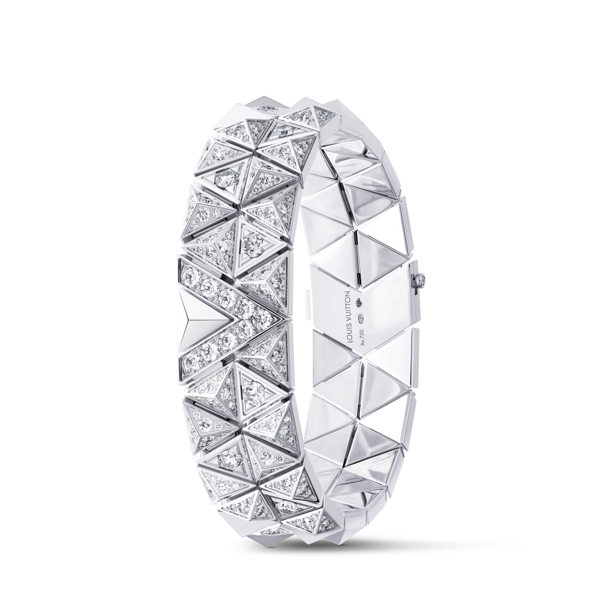 Jewellery - Pure V Two-Row Bracelet, White Gold and Diamonds  Jewellery Categories Bracelets | LOUIS VUITTON (Product zoom)