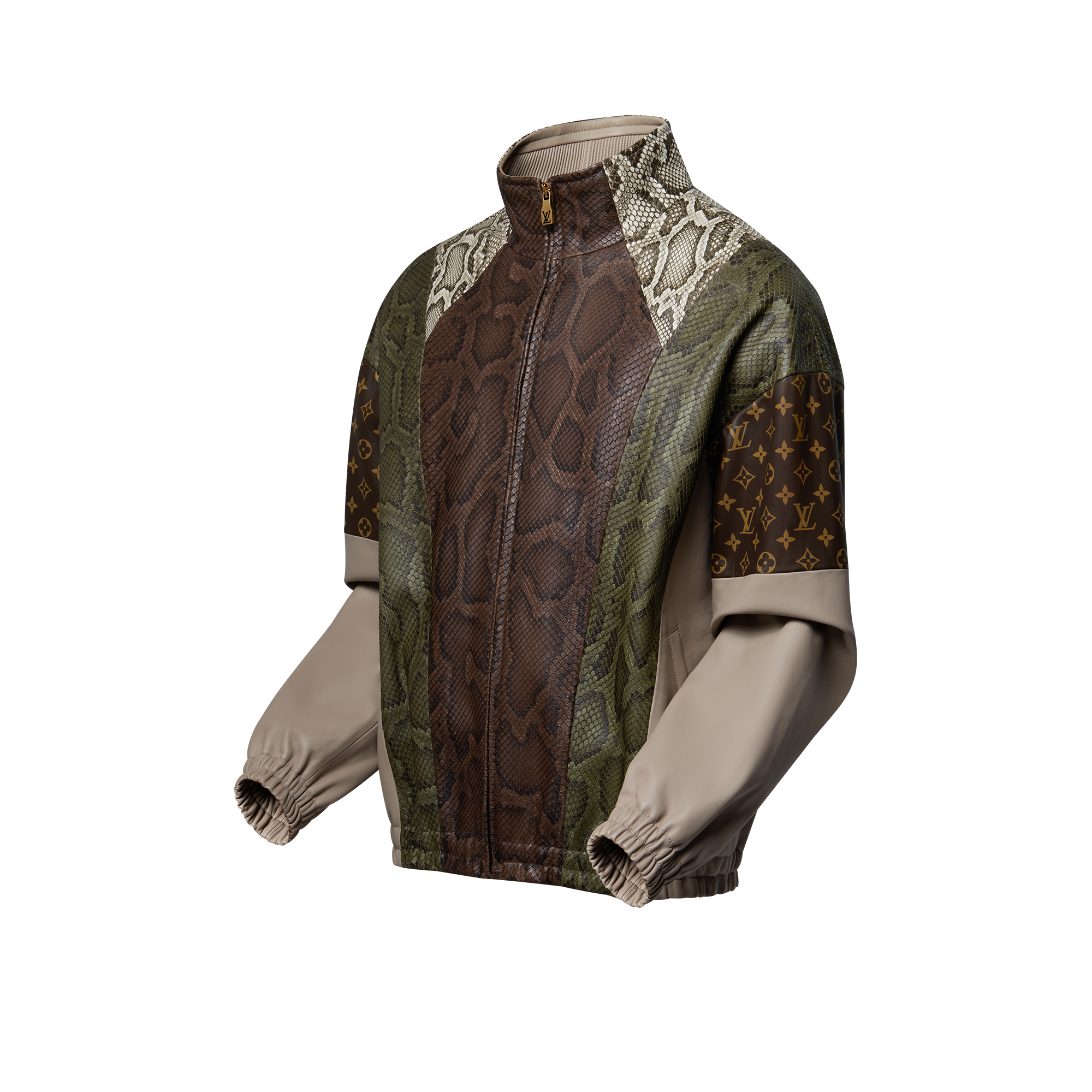 Men - Python Mix Leather Tracksuit Top  Men Discontinued Product Obs 15 | LOUIS VUITTON (Product zoom)