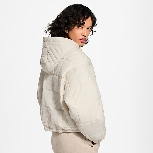 Women - Quilted Damier Zip-Up Jacket Women Ready-to-Wear Coats and Jackets | LOUIS VUITTON (Product zoom)