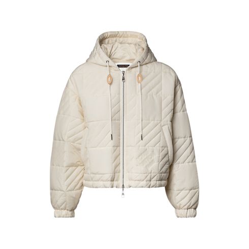 Women - Quilted Damier Zip-Up Jacket Women Ready-to-Wear Coats and Jackets | LOUIS VUITTON (Product zoom)