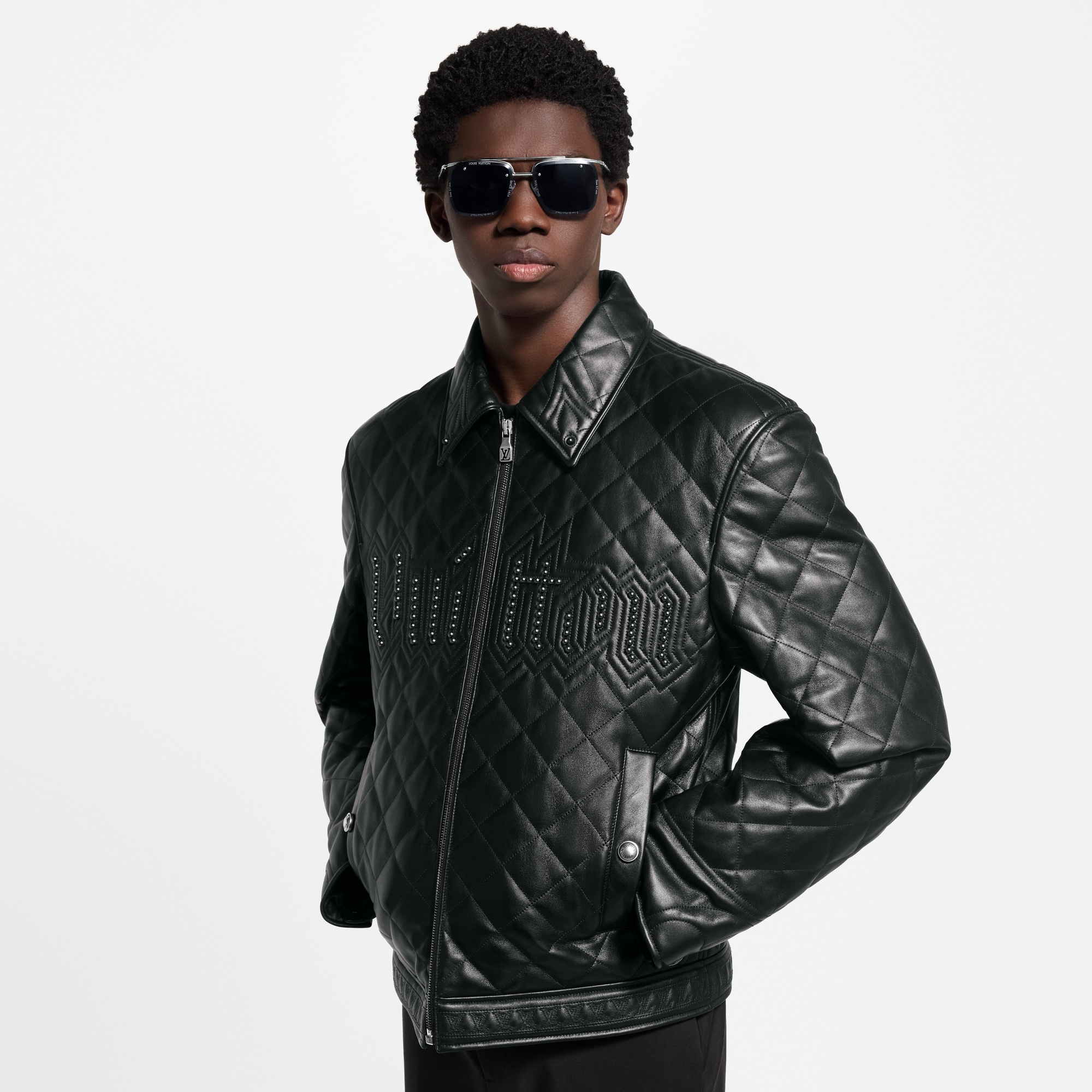 Men - Quilted Leather Blouson  Men Ready-to-Wear Outerwear and Coats | LOUIS VUITTON (Product zoom)
