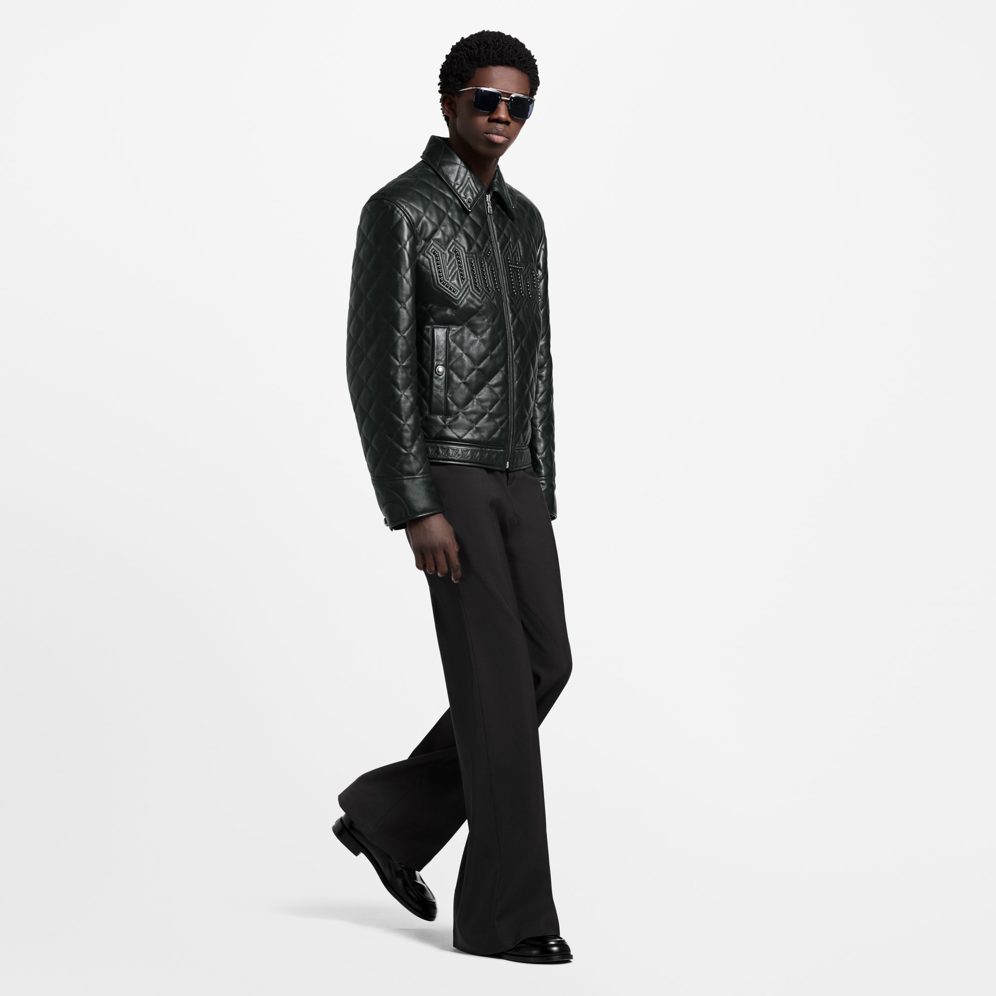 Men - Quilted Leather Blouson  Men Ready-to-Wear Outerwear and Coats | LOUIS VUITTON (Product zoom)