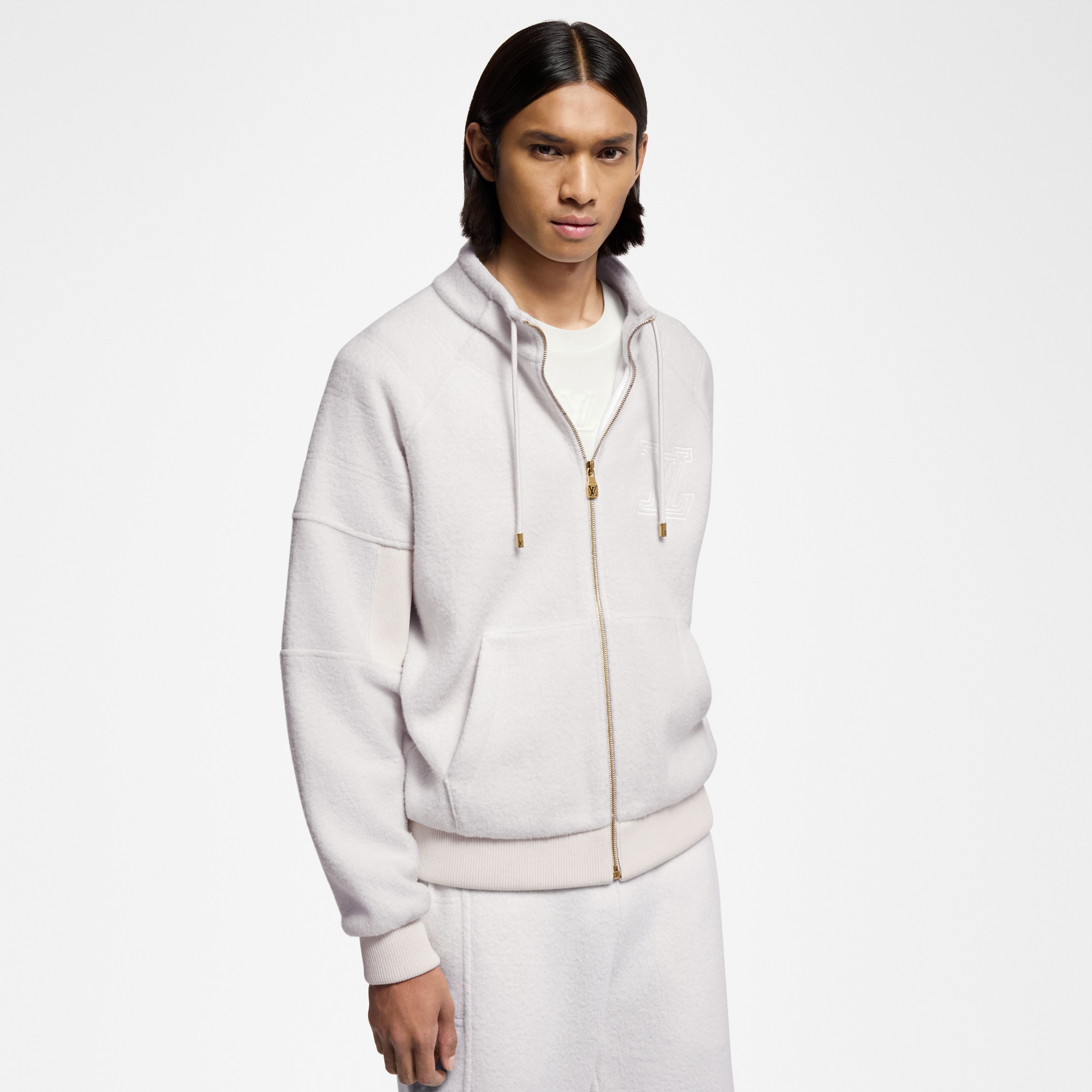 Men - Quilted Textured Wool Blouson  Men Ready-to-Wear All Ready-to-Wear | LOUIS VUITTON (Product zoom)