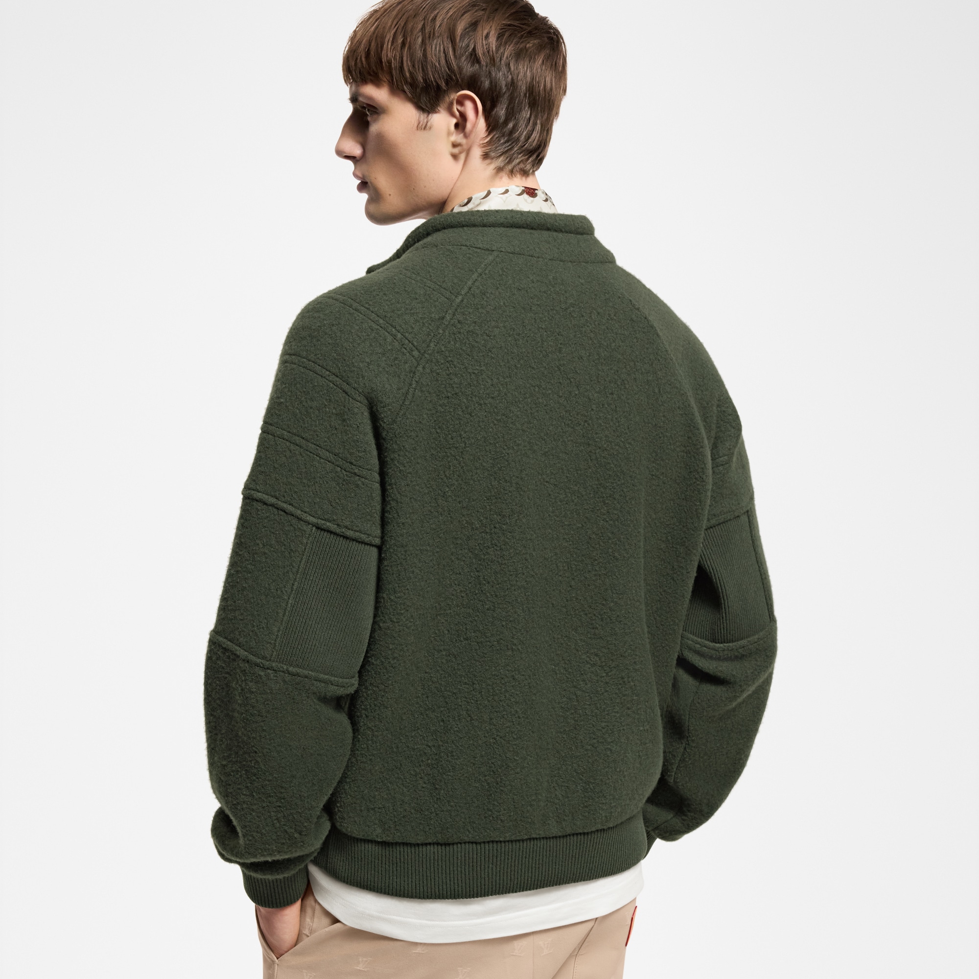 Men - Quilted Textured Wool Blouson  Men Ready-to-Wear All Ready-to-Wear | LOUIS VUITTON (Product zoom)