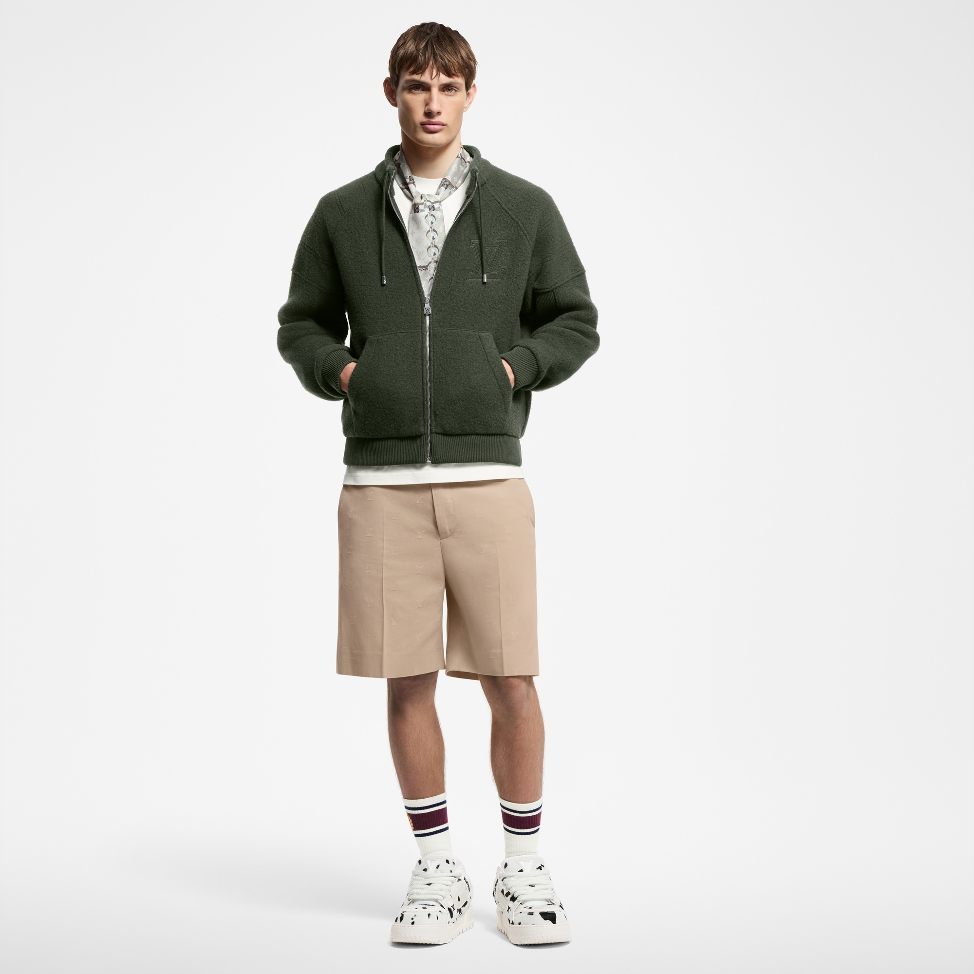 Men - Quilted Textured Wool Blouson  Men Ready-to-Wear All Ready-to-Wear | LOUIS VUITTON (Product zoom)