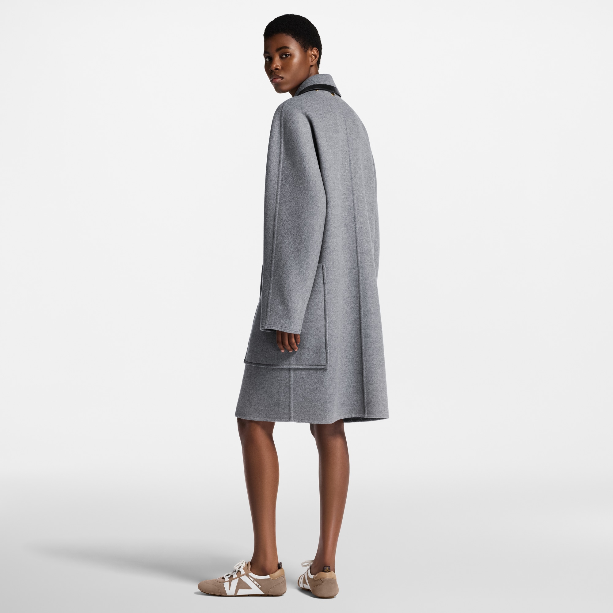 Women - Removable Collar Double Face Coat  Women Ready-to-Wear Coats and Jackets | LOUIS VUITTON (Product zoom)