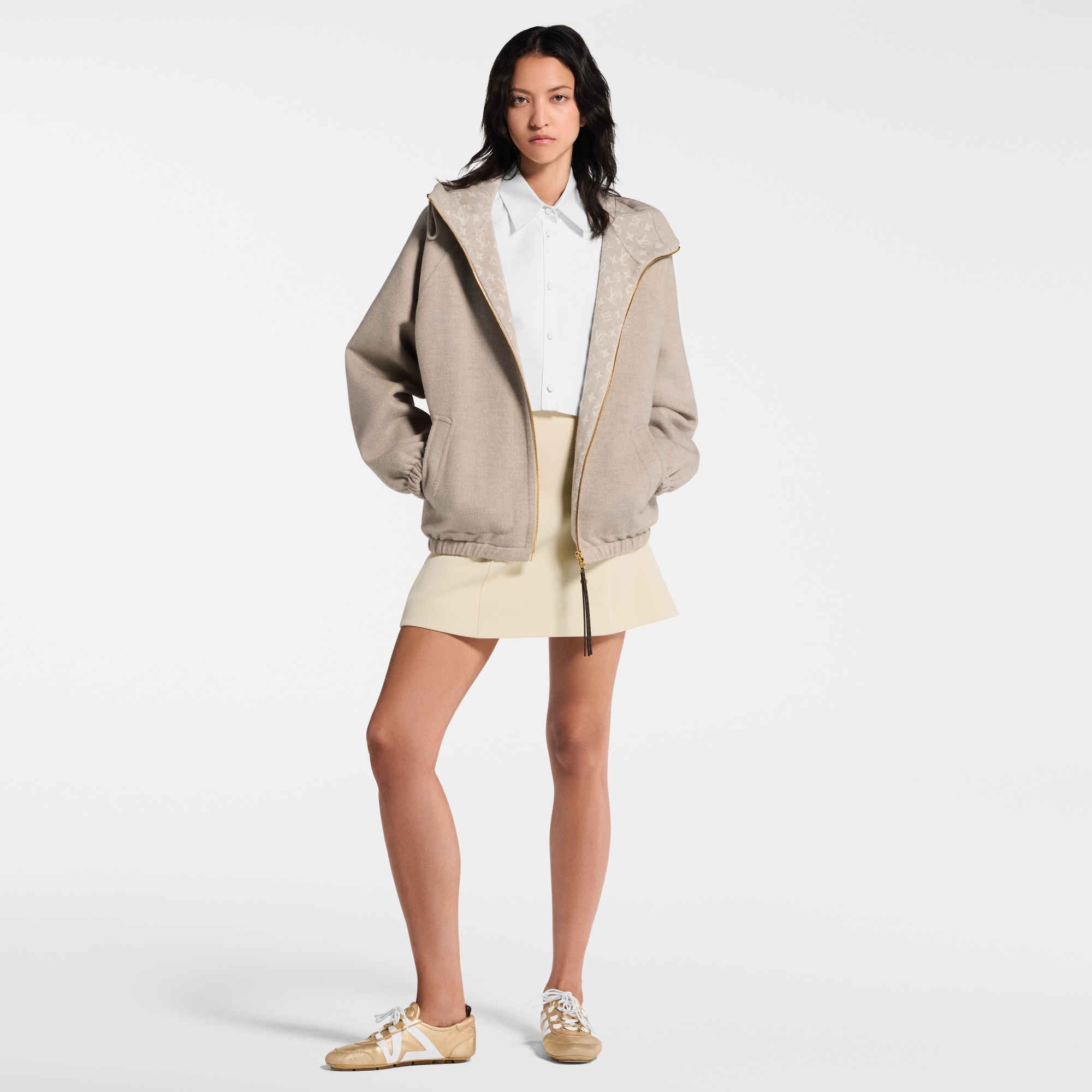 Women - Reversible Double Face Zip-Up Jacket  Women Ready-to-Wear Coats and Jackets | LOUIS VUITTON (Product zoom)