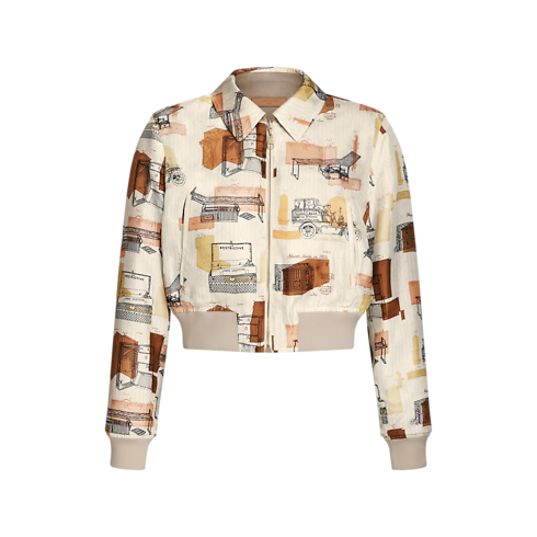 Women - Reversible Flannel Bomber Jacket Women Ready-to-Wear Coats and Jackets | LOUIS VUITTON (Product zoom)