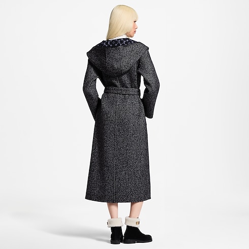 Women - Reversible Hooded Wrap Coat Women Ready-to-Wear Coats and Jackets | LOUIS VUITTON (Product zoom)