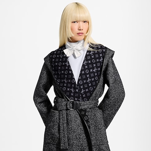 Women - Reversible Hooded Wrap Coat Women Ready-to-Wear Coats and Jackets | LOUIS VUITTON (Product zoom)