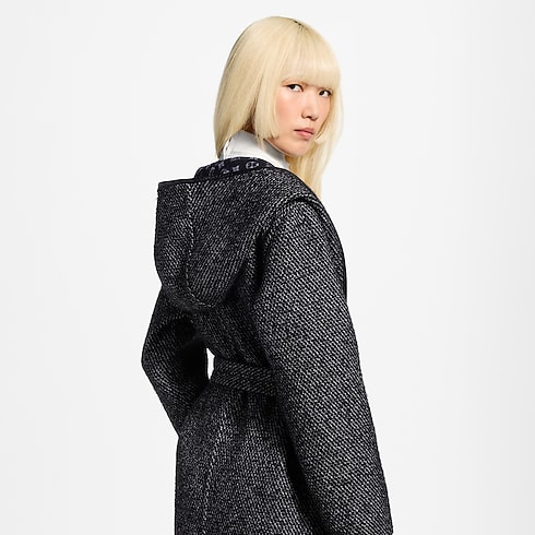 Women - Reversible Hooded Wrap Coat Women Ready-to-Wear Coats and Jackets | LOUIS VUITTON (Product zoom)