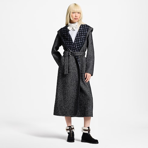 Women - Reversible Hooded Wrap Coat Women Ready-to-Wear Coats and Jackets | LOUIS VUITTON (Product zoom)