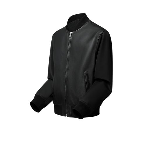 Men - Reversible Leather Nylon Jacket Men Ready-to-Wear Outerwear and Coats | LOUIS VUITTON (Product zoom)