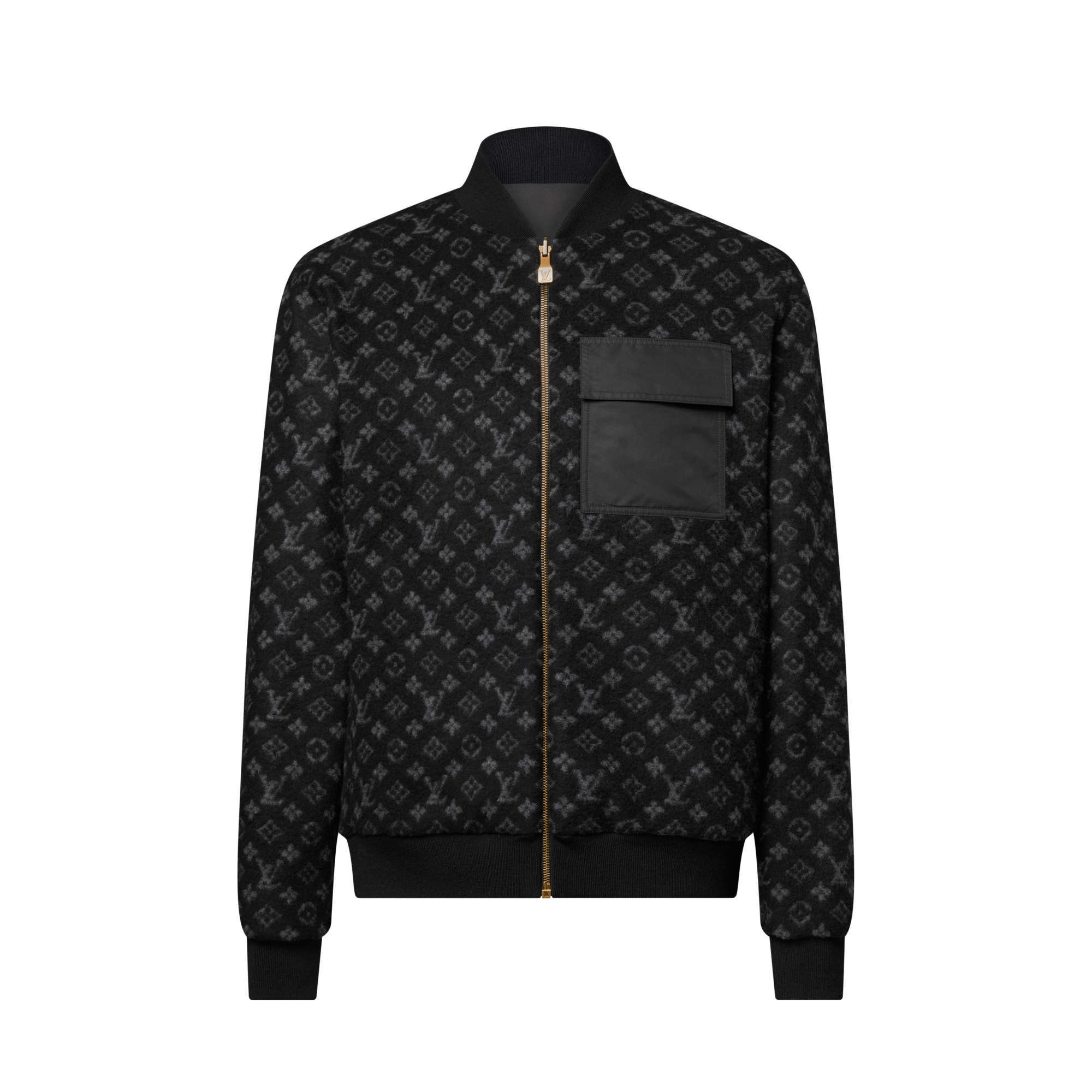Men - Reversible Monogram Fleece Bomber  Men Ready-to-Wear Outerwear and Coats | LOUIS VUITTON (Product zoom)