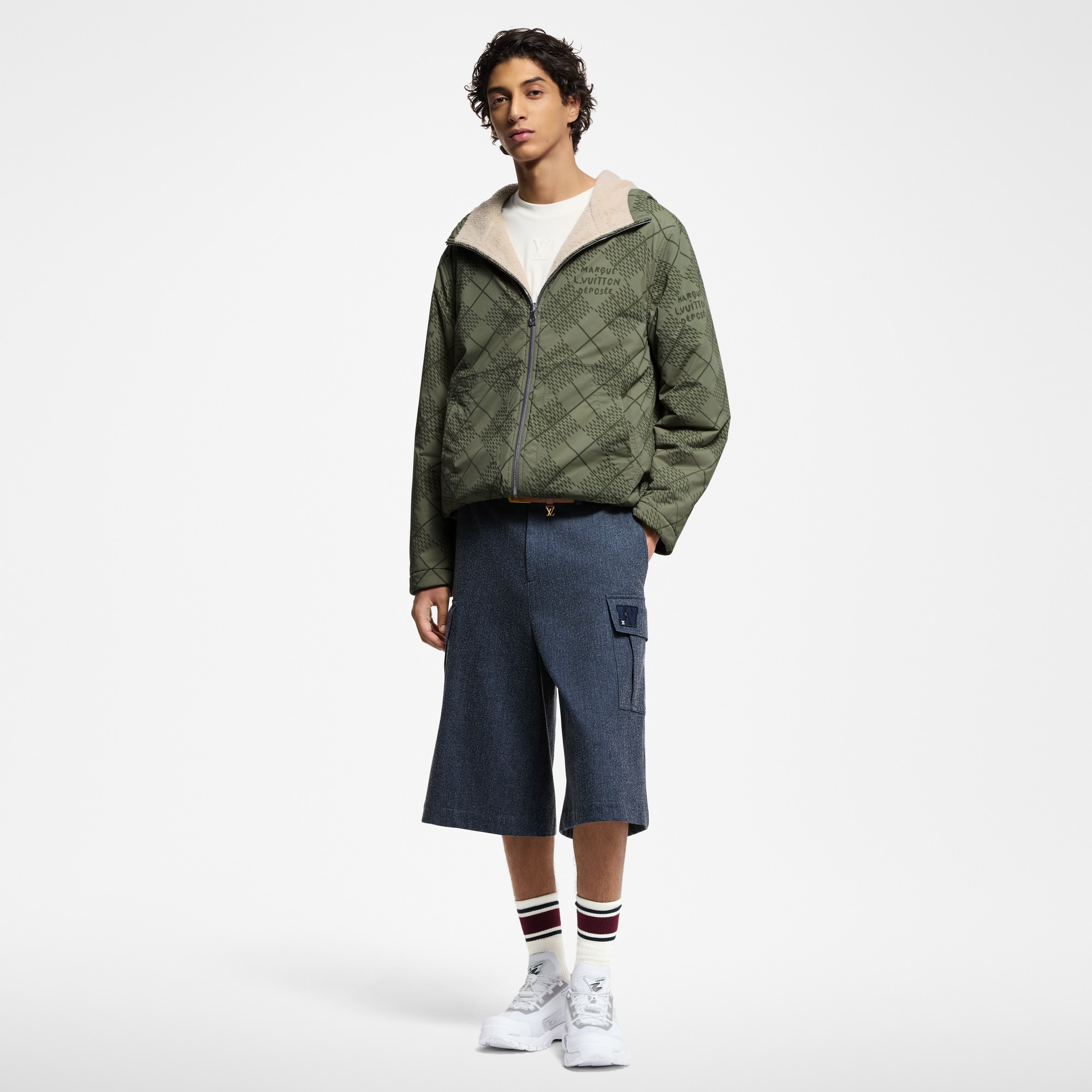 Men - Reversible Nylon and Fleece Windbreaker  Men Ready-to-Wear Outerwear and Coats | LOUIS VUITTON (Product zoom)