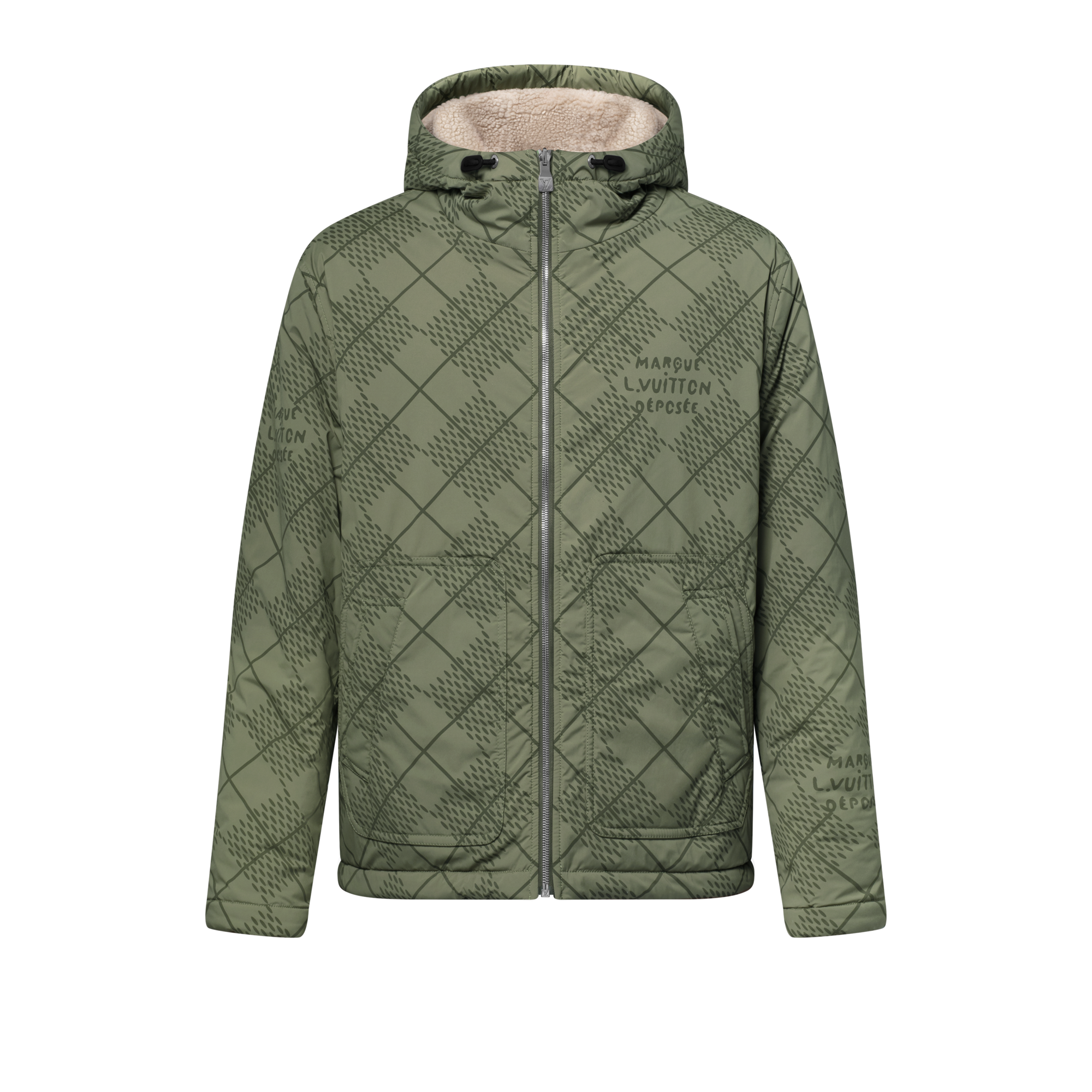 Men - Reversible Nylon and Fleece Windbreaker  Men Ready-to-Wear Outerwear and Coats | LOUIS VUITTON (Product zoom)