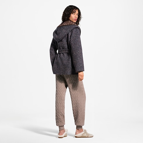Women - Reversible Short Hooded Wrap Coat Women Ready-to-Wear Coats and Jackets | LOUIS VUITTON (Product zoom)