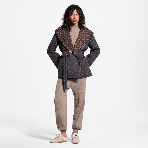 Women - Reversible Short Hooded Wrap Coat Women Ready-to-Wear Coats and Jackets | LOUIS VUITTON (Product zoom)