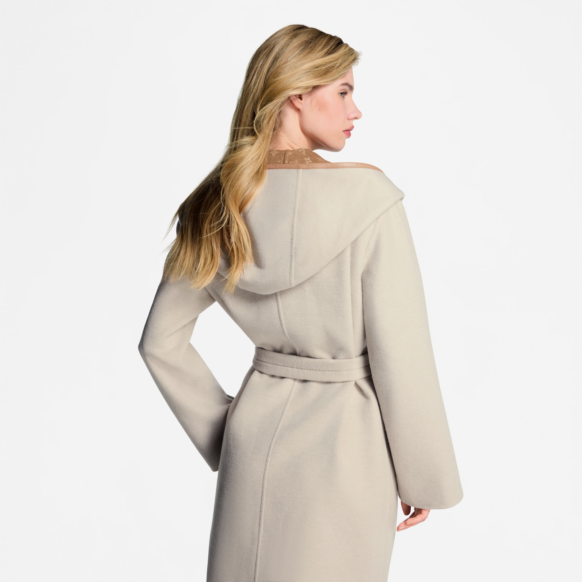 Women - Reversible Signature Hooded Wrap Coat  Women Ready-to-Wear Coats and Jackets | LOUIS VUITTON (Product zoom)
