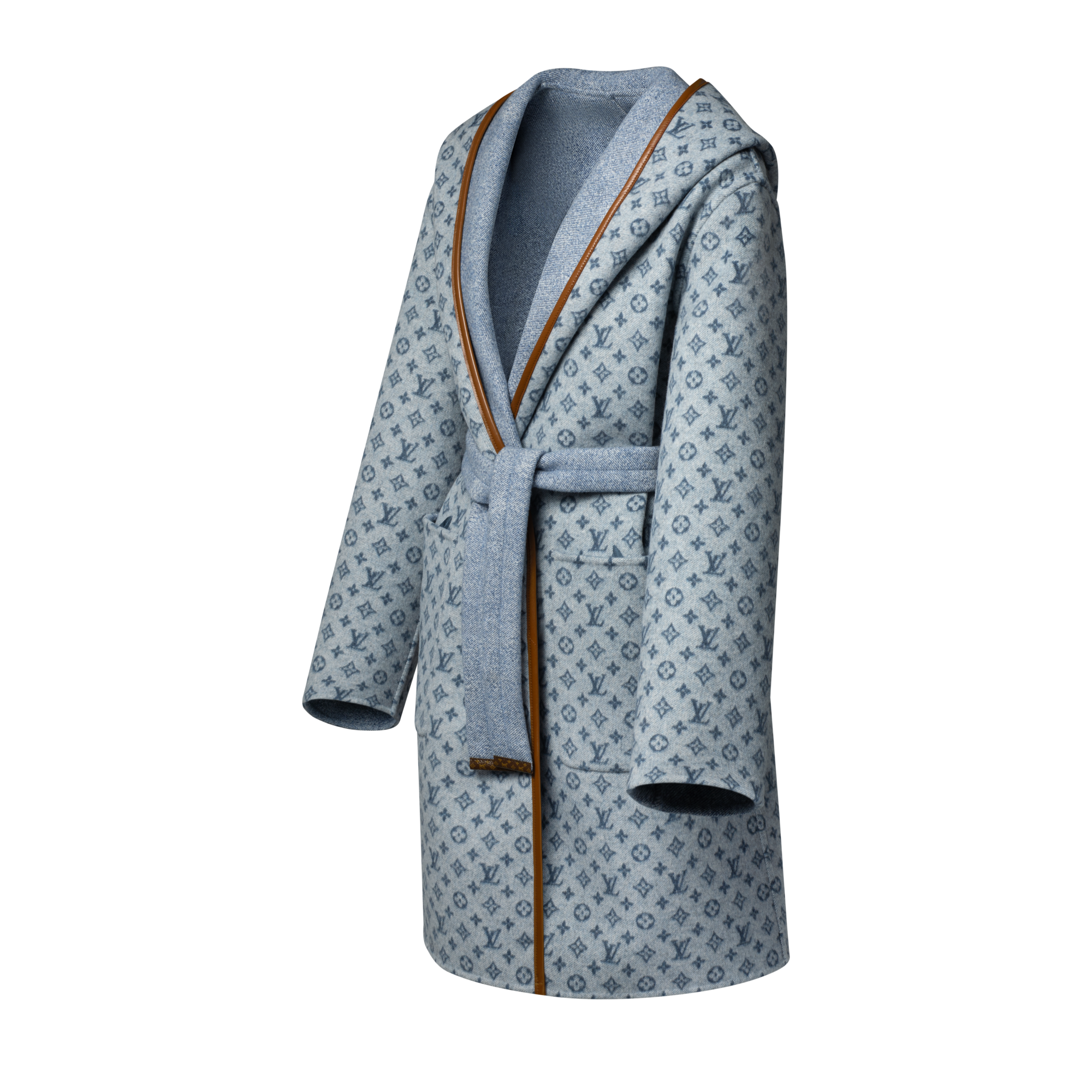 Women - Reversible Signature Hooded Wrap Coat  Women Ready-to-Wear Coats and Jackets | LOUIS VUITTON (Product zoom)