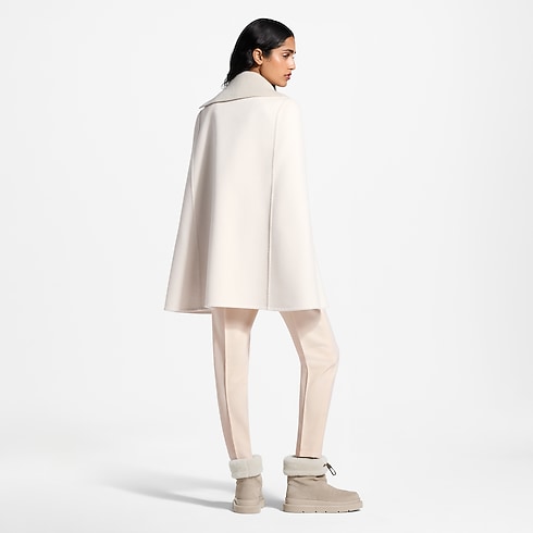 Women - Ribbed Collar Double Face Cape Women Ready-to-Wear Coats and Jackets | LOUIS VUITTON (Product zoom)