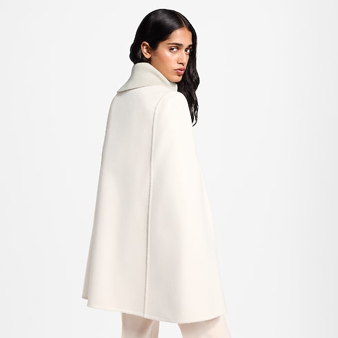 Women - Ribbed Collar Double Face Cape Women Ready-to-Wear Coats and Jackets | LOUIS VUITTON (Product zoom)