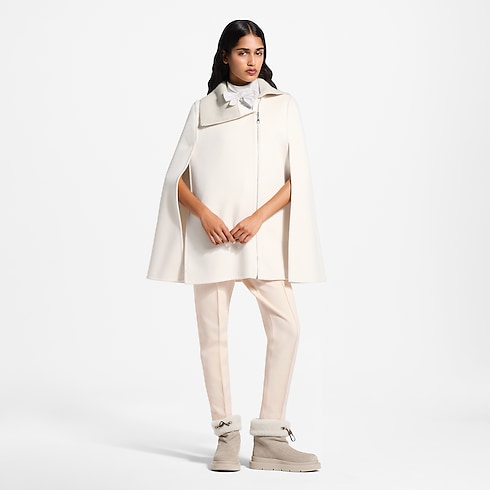 Women - Ribbed Collar Double Face Cape Women Ready-to-Wear Coats and Jackets | LOUIS VUITTON (Product zoom)