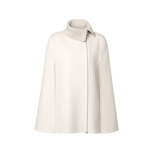 Women - Ribbed Collar Double Face Cape Women Ready-to-Wear Coats and Jackets | LOUIS VUITTON (Product zoom)