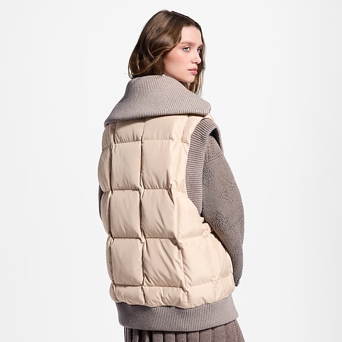 Women - Ribbed Hem Quilted Gilet Women Ready-to-Wear Coats and Jackets | LOUIS VUITTON (Product zoom)