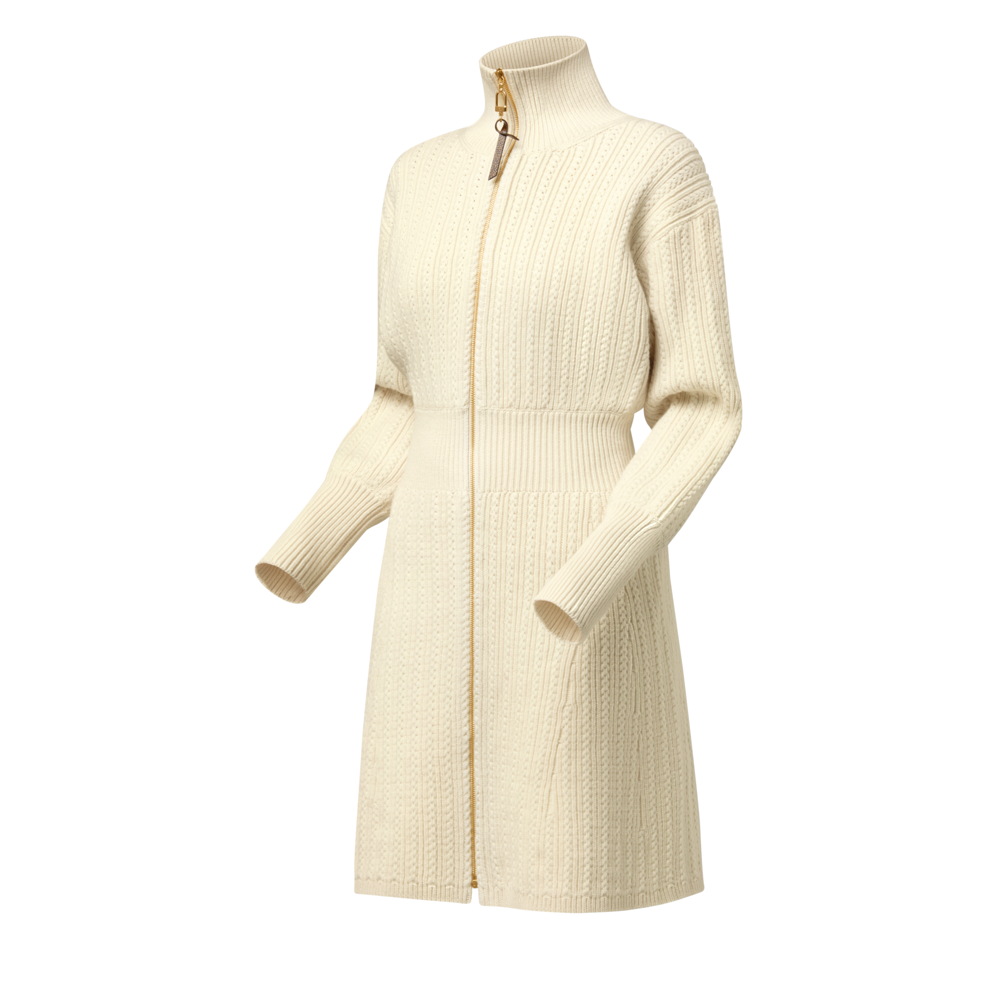 Women - Ribbed Knit Long-Sleeved Dress  Women Ready-to-Wear Dresses | LOUIS VUITTON (Product zoom)