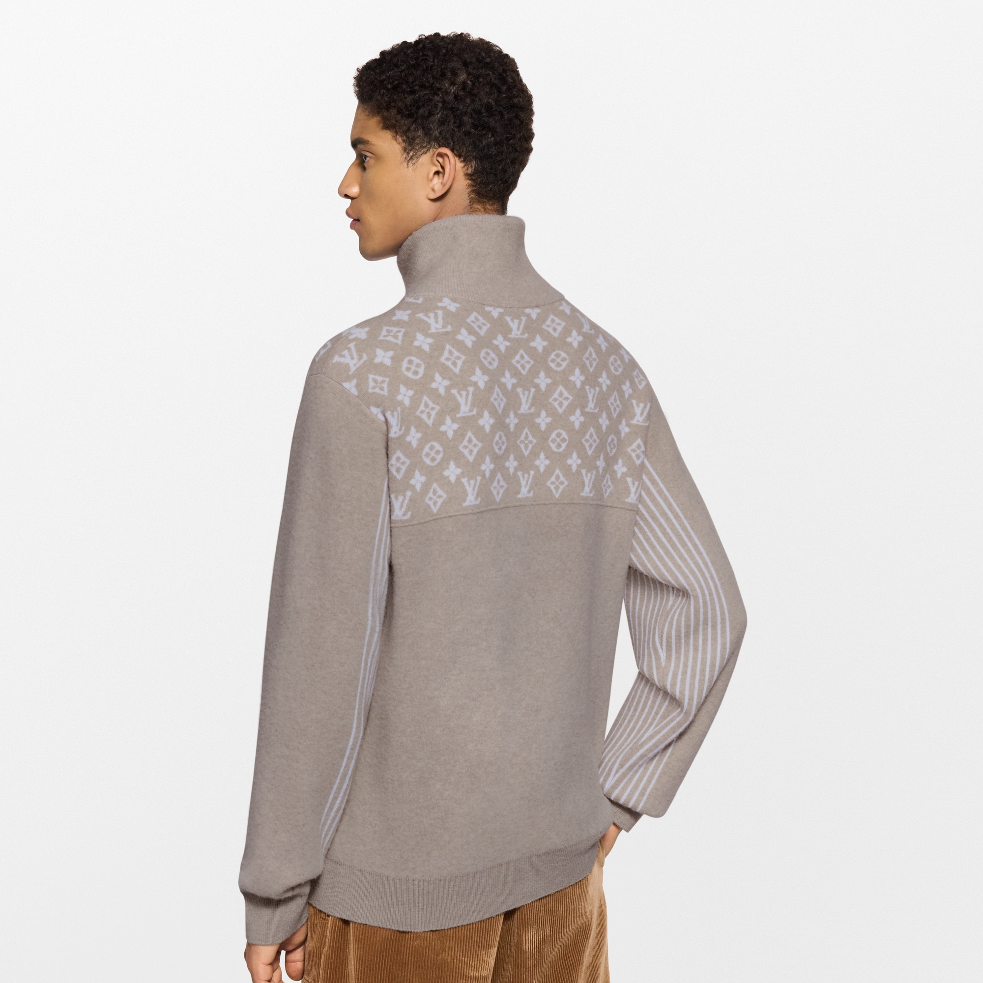 New - Ribbed Wool Half-Zip Jumper  New For Men LV Ski | LOUIS VUITTON (Product zoom)