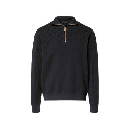 New - Ribbed Wool Half-Zip Jumper New For Men LV Ski for Men | LOUIS VUITTON (Product zoom)
