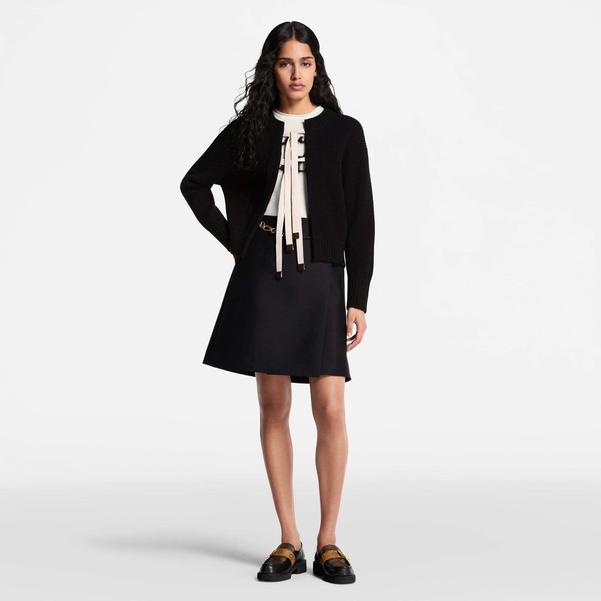 Women - Ribbon Tie Cardigan  Women Ready-to-Wear Knitwear | LOUIS VUITTON (Product zoom)