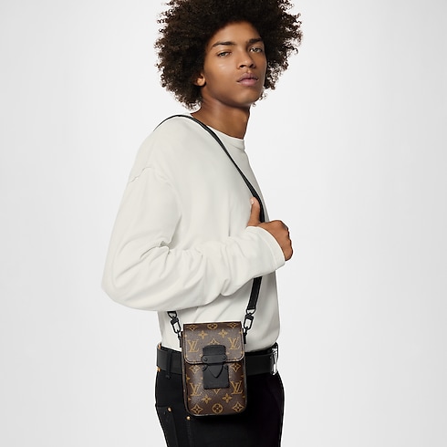 Men - S-Lock Vertical Wearable Wallet Monogram Macassar Canvas Men Bags All Collections | LOUIS VUITTON (Product zoom)