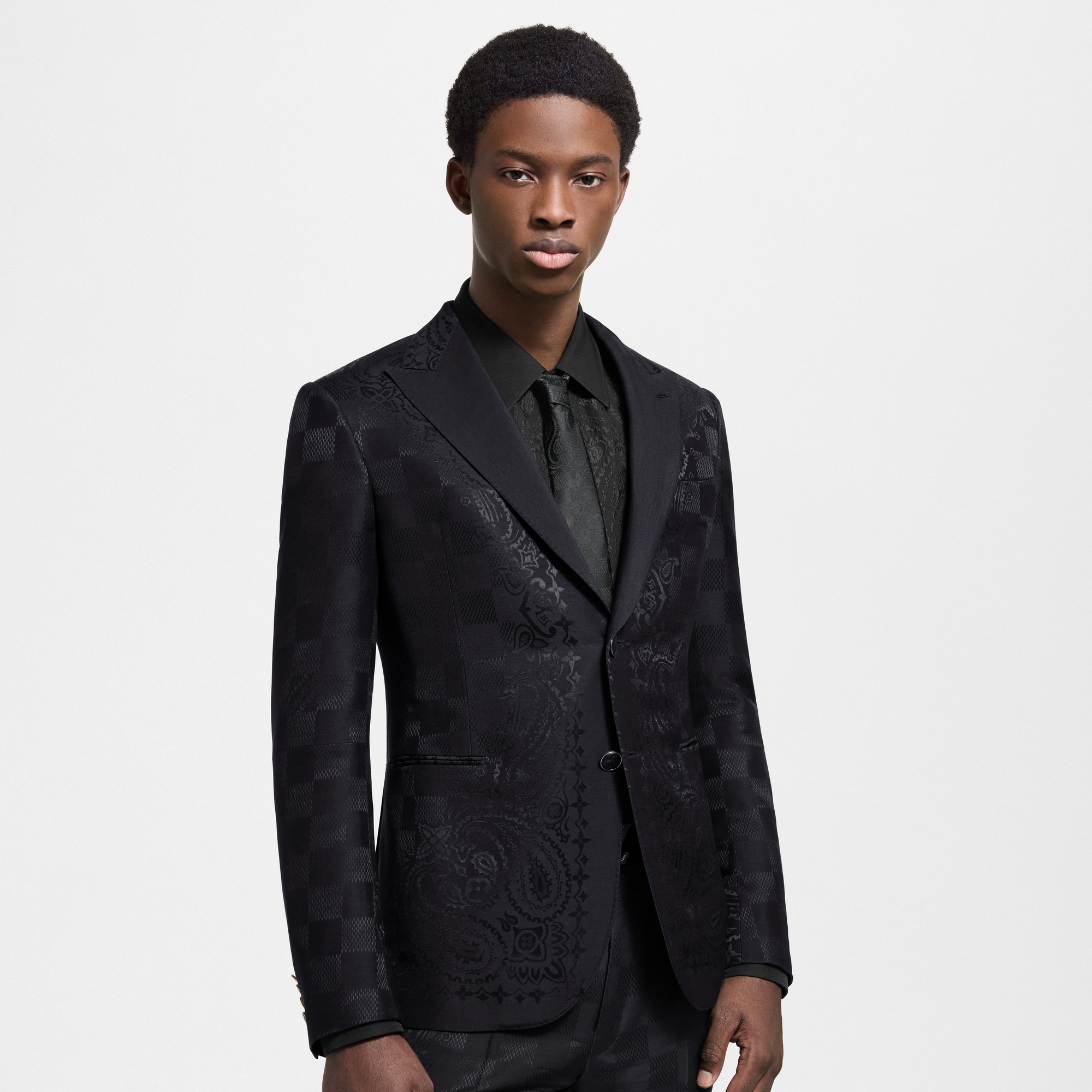 Men - Satin Pont Neuf Single-Breasted Evening Jacket  Men Ready-to-Wear Blazers and Jackets | LOUIS VUITTON (Product zoom)