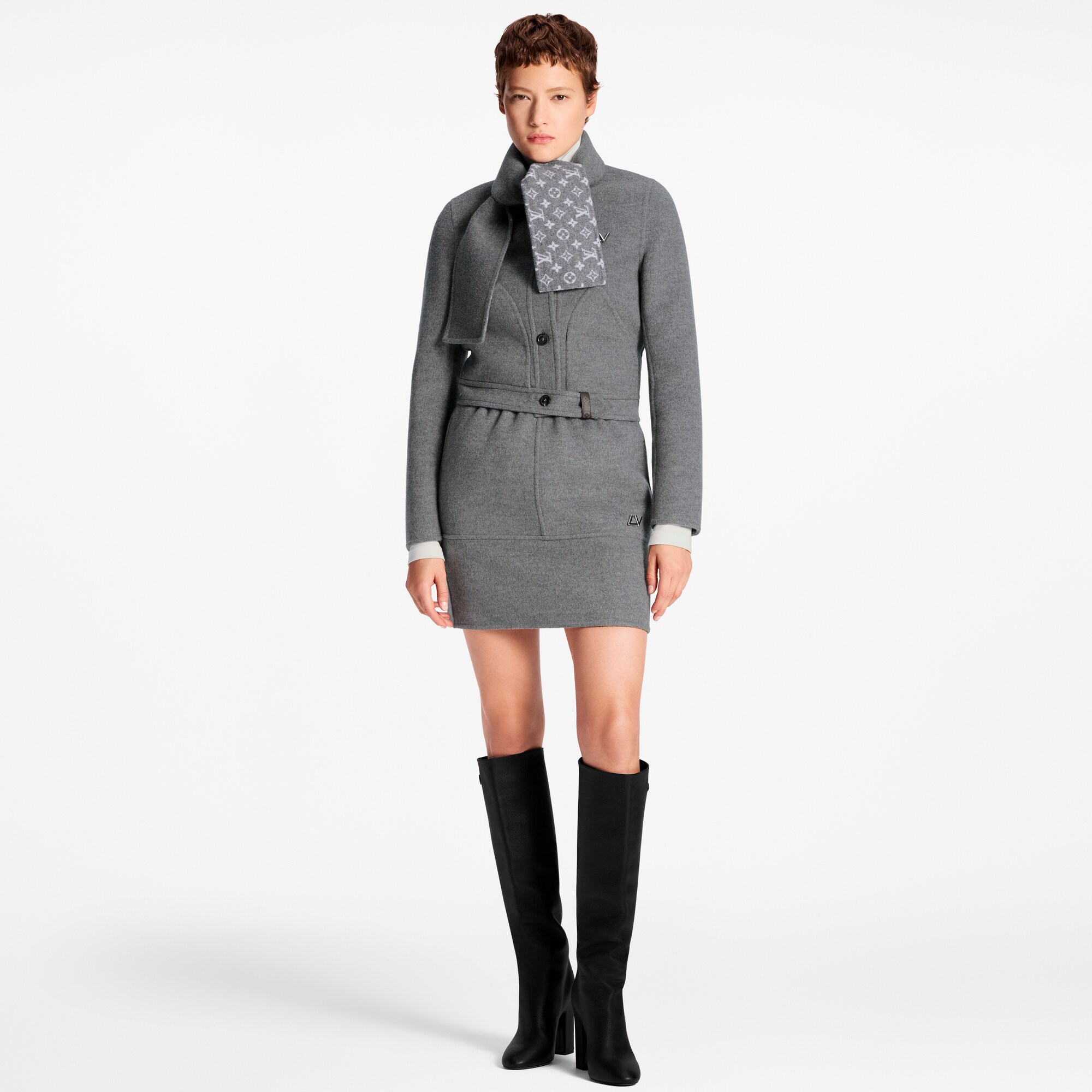 Women - Scarf Collar Jacket  Women Ready-to-Wear Coats and Jackets | LOUIS VUITTON (Product zoom)