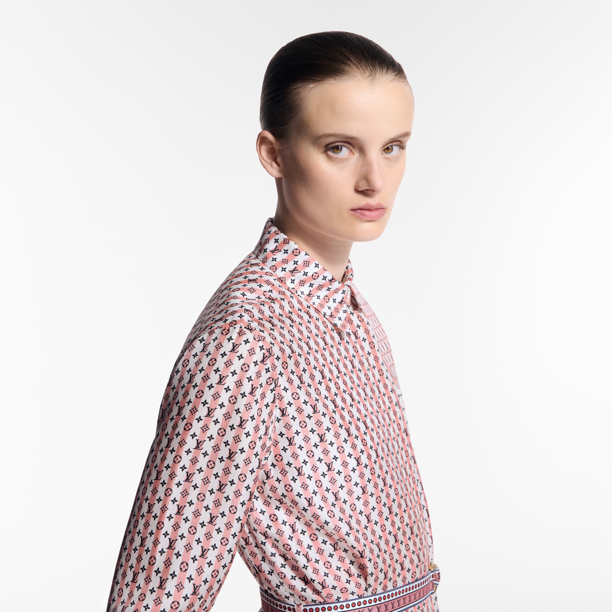 Women - Scarf Print Shirt Dress  Women Ready-to-Wear Dresses | LOUIS VUITTON (Product zoom)
