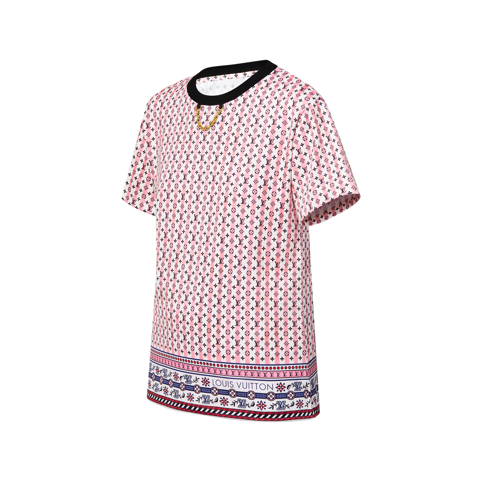 Women - Scarf Print T-Shirt  Women Ready-to-Wear Tops | LOUIS VUITTON (Product zoom)