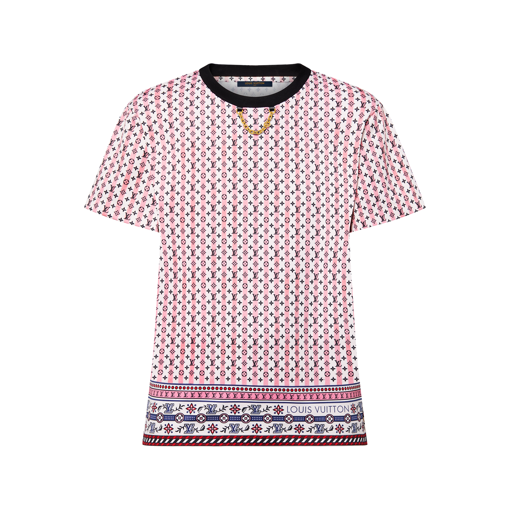 Women - Scarf Print T-Shirt  Women Ready-to-Wear Tops | LOUIS VUITTON (Product zoom)