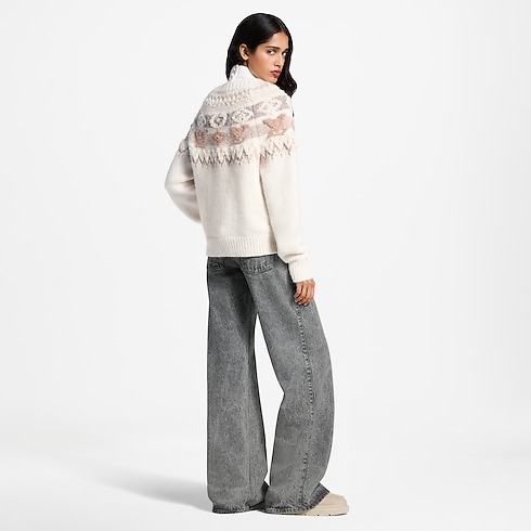 Women - Sequin Alpine Knit Jumper Women Ready-to-Wear Tops and Shirts | LOUIS VUITTON (Product zoom)