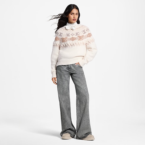 Women - Sequin Alpine Knit Jumper Women Ready-to-Wear Tops and Shirts | LOUIS VUITTON (Product zoom)