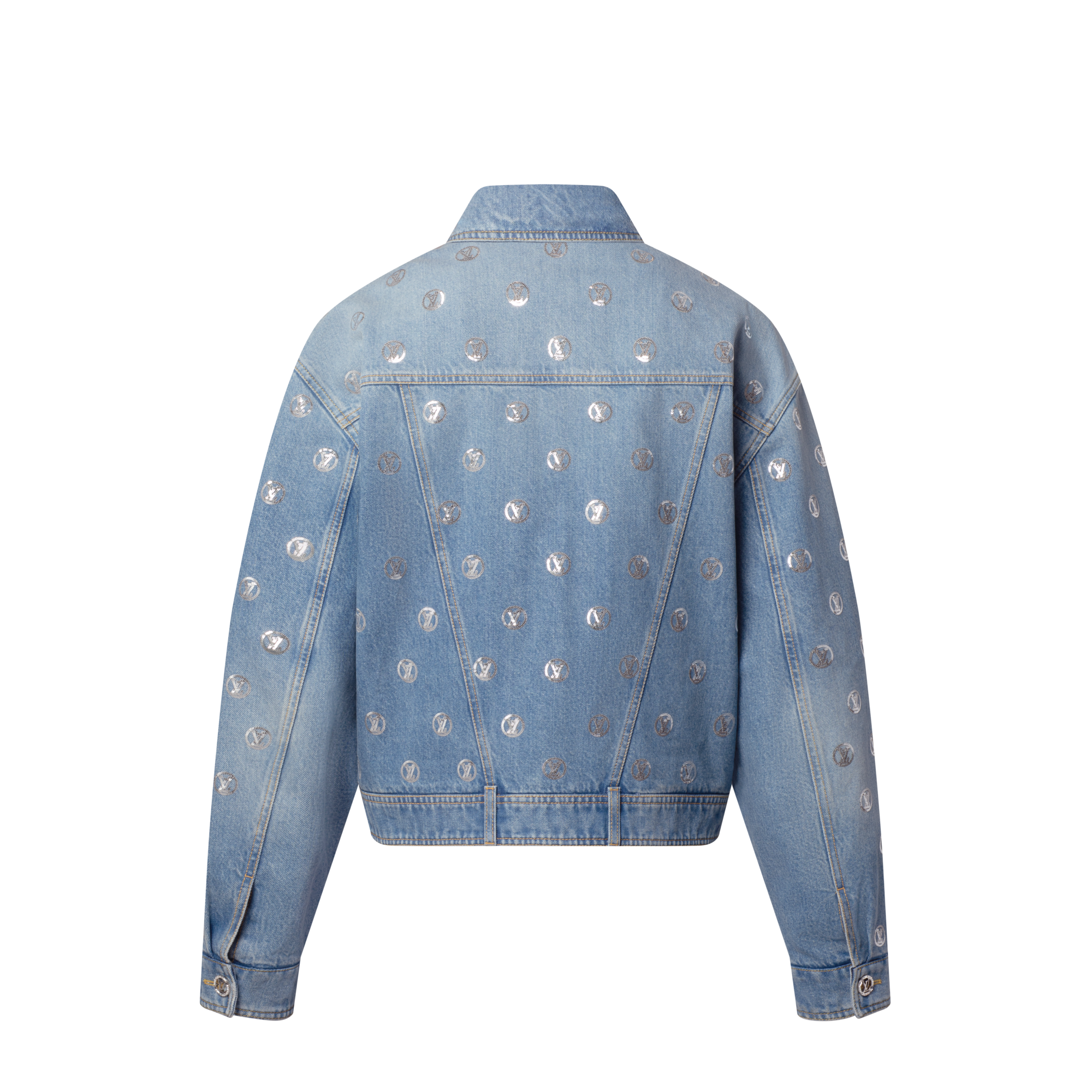 Women - Sequin Signature Denim Jacket  Women Ready-to-Wear Coats and Jackets | LOUIS VUITTON (Product zoom)