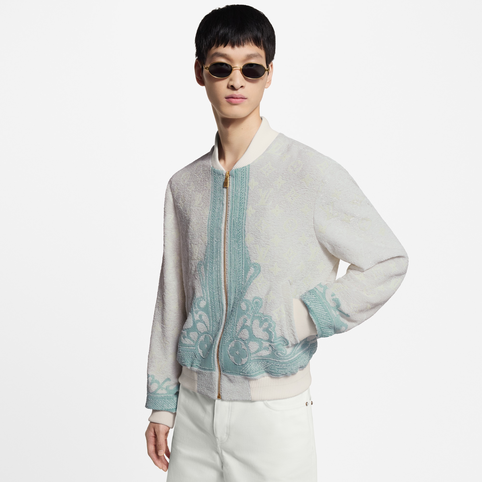 Men - Sequinned Bomber  Men Ready-to-Wear Outerwear and Coats | LOUIS VUITTON (Product zoom)