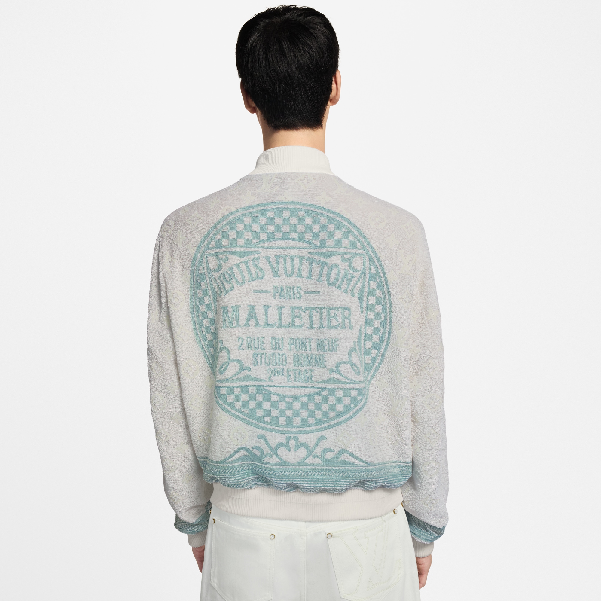 Men - Sequinned Bomber  Men Ready-to-Wear Outerwear and Coats | LOUIS VUITTON (Product zoom)