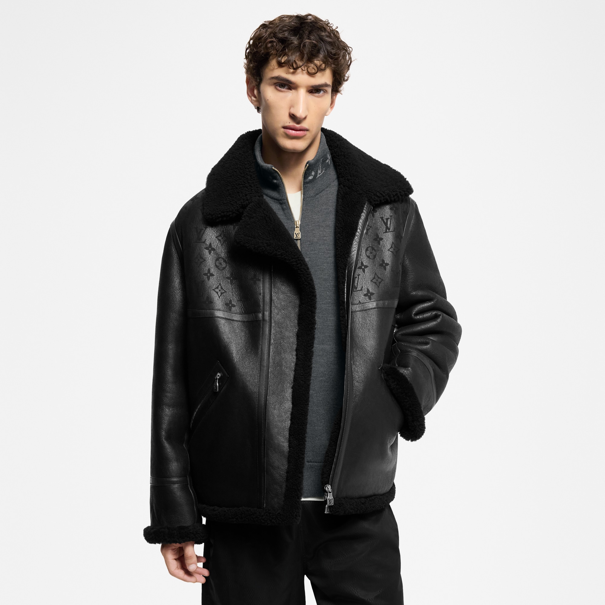 Men - Shearling Bombardier  Men Ready-to-Wear Outerwear and Coats | LOUIS VUITTON (Product zoom)