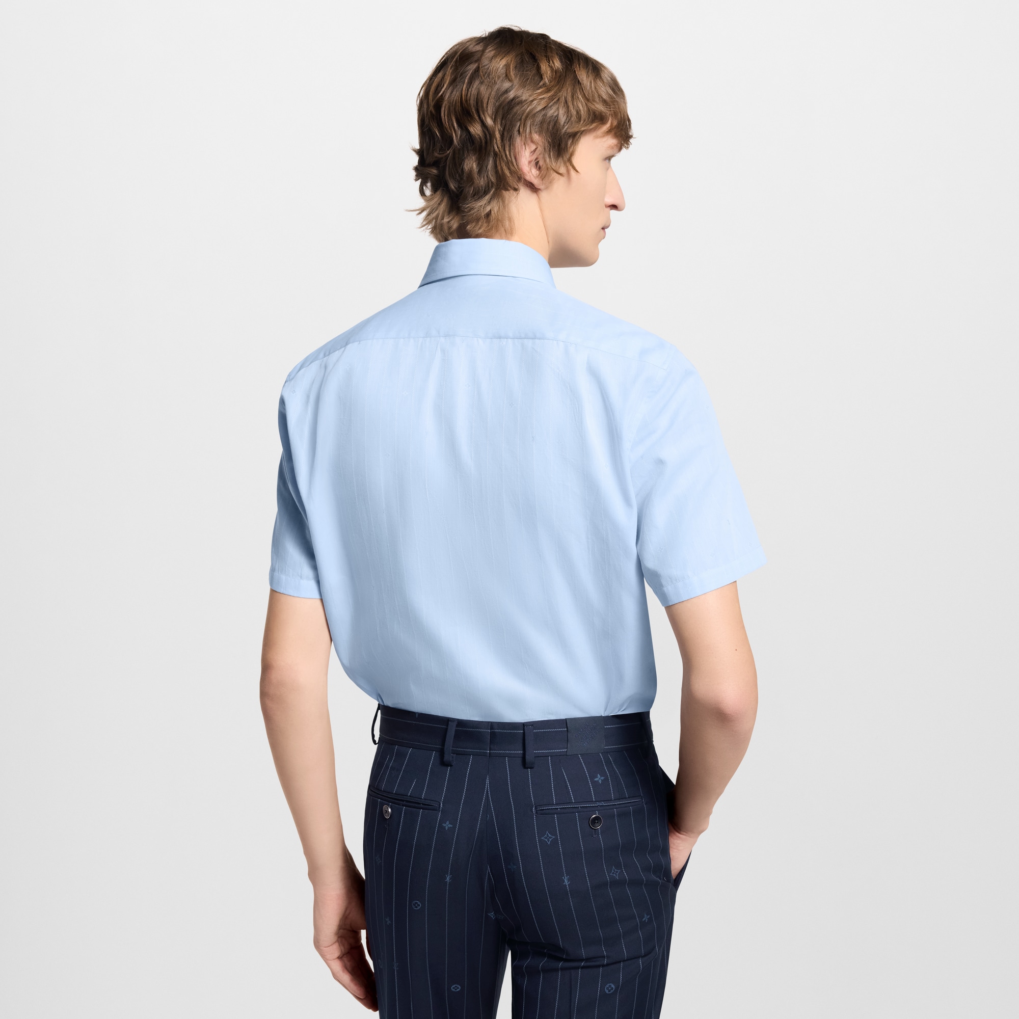Men - Short-Sleeved Classic Shirt  Men Ready-to-Wear Shirts | LOUIS VUITTON (Product zoom)