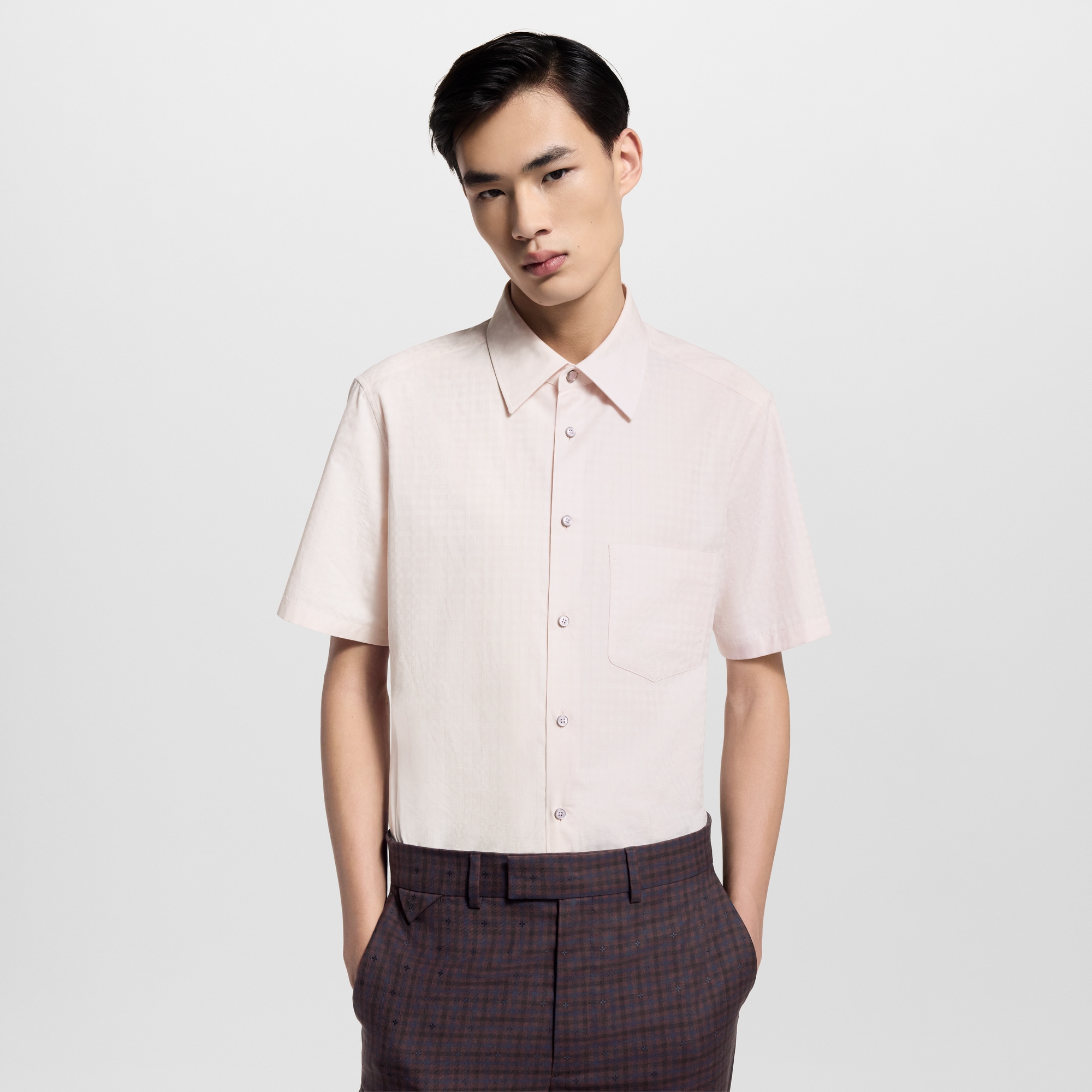 Men - Short-Sleeved Classic Shirt  Men Ready-to-Wear Shirts | LOUIS VUITTON (Product zoom)